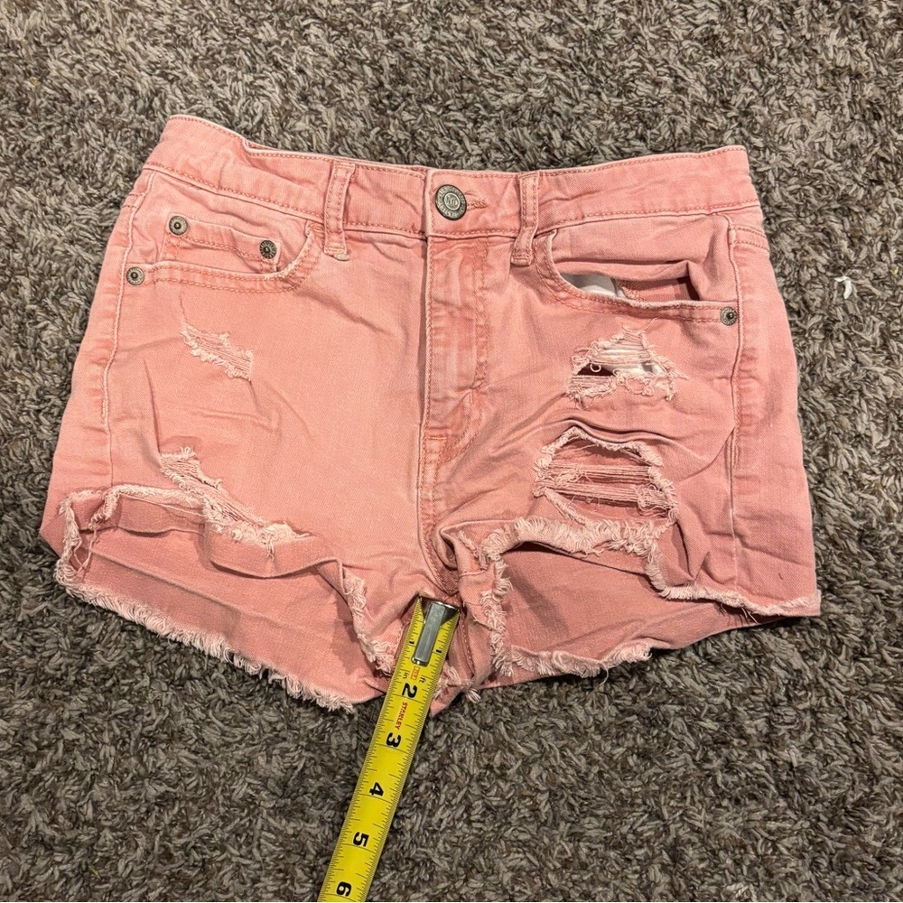Distressed Pink Aeropostale Denim Shorts